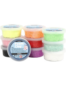 Foam Clay Foam Clay®, glitter, diverse kleuren, 10x35 gr/ 1 doos
