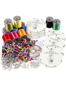 Creativ Company Groepsset Kumihimo, neon kleuren, sterke kleuren, 1 set
