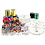 Creativ Company Groepsset Kumihimo, neon kleuren, sterke kleuren, 1 set