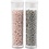 Creativ Company Rocailles, d 1,7 mm, afm 15/0, gatgrootte 0,5-0,8 mm, lichtgrijs, dusty rose, 2x7 gr/ 1 doos
