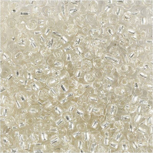 Creativ Company Rocailles, d 3 mm, afm 8/0, gatgrootte 0,6-1,0 mm, zilver, 25 gr/ 1 doos
