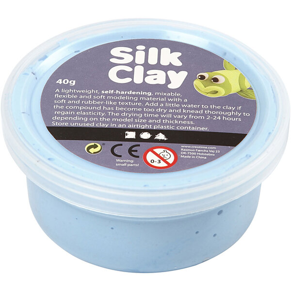 Silk Clay Silk Clay®, neon blauw, 40 gr/ 1 Doosje