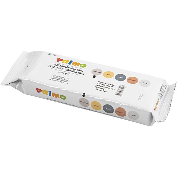 PRIMO Zelfhardende Klei, lichtgrijs, 1000 gr/ 1 doos