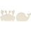 Creativ Company Waterwereld figuren, Krab en walvis, H: 9,5-12 cm, B: 16 cm, dikte 1,2 cm, 2 stuk/ 1 doos