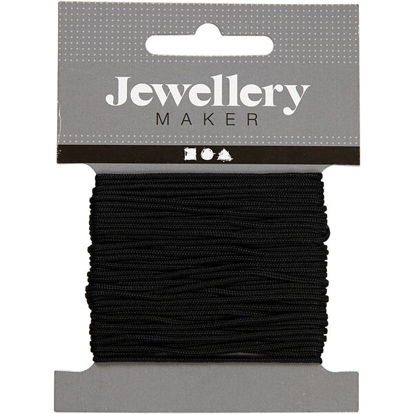 Creativ Company Macramé Koord, dikte 1 mm, zwart, 10 m/ 1 rol