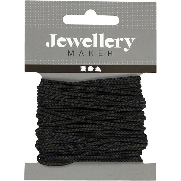 Creativ Company Macramé Koord, dikte 2 mm, zwart, 8 m/ 1 rol