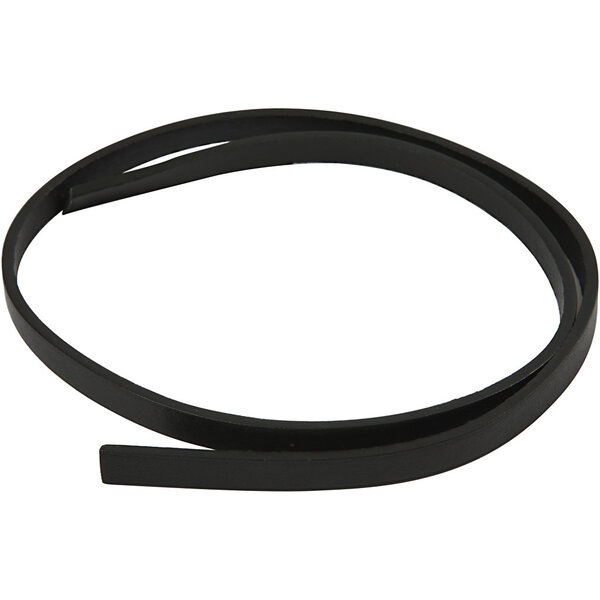 Creativ Company Band van Imitatie Leer, B: 10 mm, dikte 3 mm, zwart, 1 m/ 1 doos