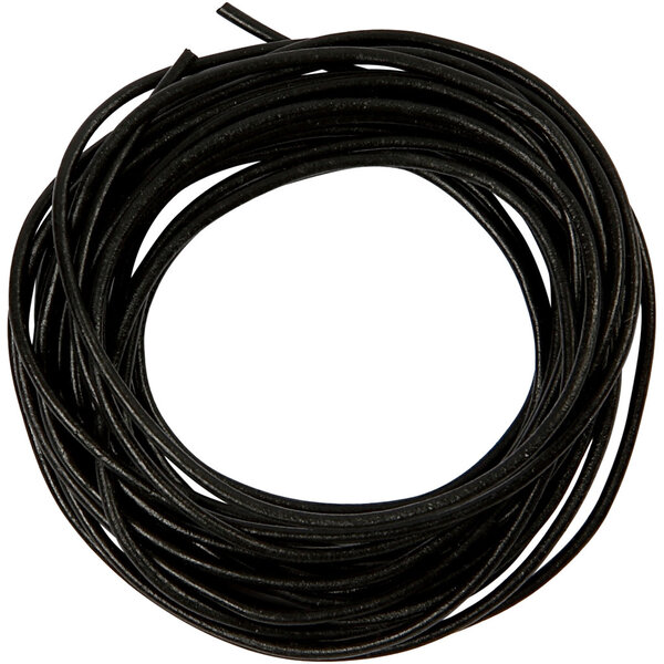 Creativ Company Leerkoord, dikte 2 mm, zwart, 4 m/ 1 rol