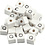 Creativ Company Letterkralen, Q, afm 8x8 mm, gatgrootte 3 mm, wit, 25 stuk/ 1 doos