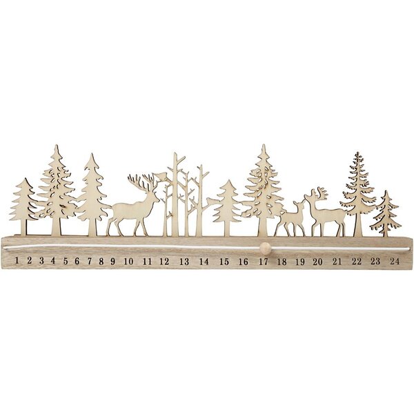 Creativ Company Advent kalender, H: 12 cm, L: 40 cm, B: 3,6 cm, 1 stuk