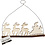 Creativ Company Kerstdecoratie, kerstman met rendier, H: 8 cm, D: 0,5 cm, B: 22 cm, 1 stuk