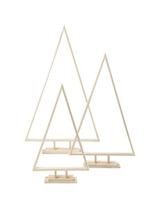 Creativ Company Kerstbomen, H: 40+50+60 cm, B: 22,5+29+35 cm, 3 stuk/ 1 doos