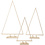 Creativ Company Kerstbomen, H: 40+50+60 cm, B: 22,5+29+35 cm, 3 stuk/ 1 doos