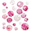 Creativ Company Facet kralen, afm 4-12 mm, gatgrootte 1-2,5 mm, roze, 45 gr/ 1 doos
