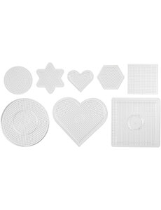 Creativ Company Onderplaat, afm 7-15 cm, medium, helder, 8 stuk/ 1 doos