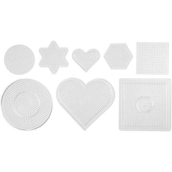 Creativ Company Onderplaat, afm 7-15 cm, medium, helder, 8 stuk/ 1 doos