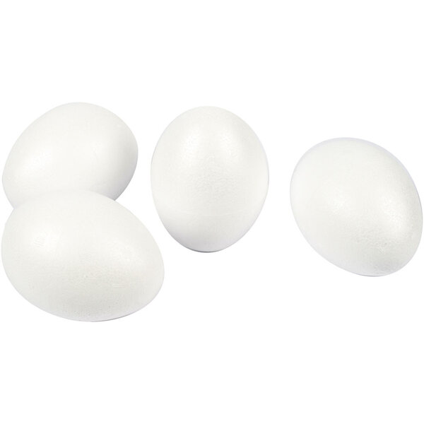 Creativ Company Eieren, H: 10 cm, wit, 25 stuk/ 1 doos