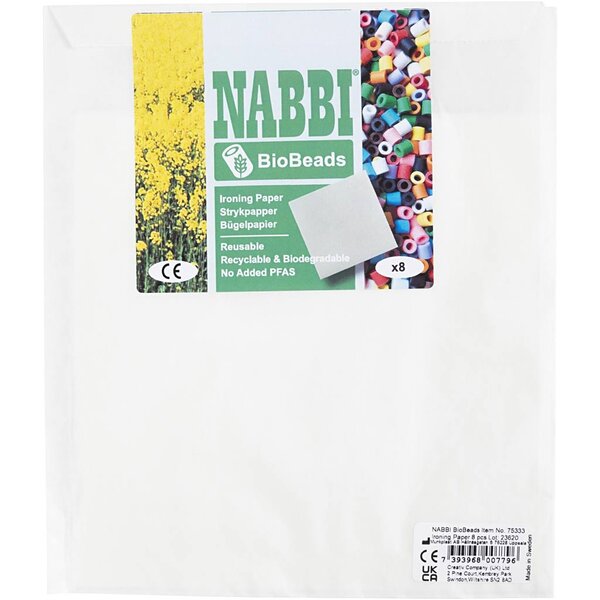 NABBI Strijkpapier, afm 16x16 cm, 8 vel/ 1 doos