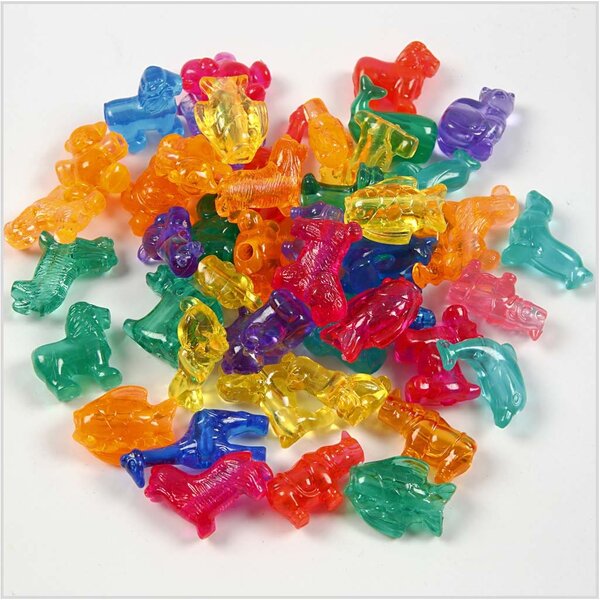 Figuurkralen, afm 25 mm, gatgrootte 4 mm, 125 ml/ 1 doos