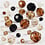 Creativ Company Facet kralen, afm 4-12 mm, gatgrootte 1-2,5 mm, goud, 250 gr/ 1 doos
