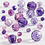 Creativ Company Facet kralen, afm 4-12 mm, gatgrootte 1-2,5 mm, paars, 250 gr/ 1 doos