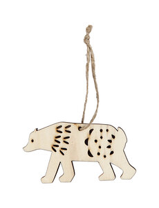  Ornament, ijsbeer, H: 4,5 cm, D: 0,5 cm, B: 7,5 cm, 4 stuk/ 1 doos