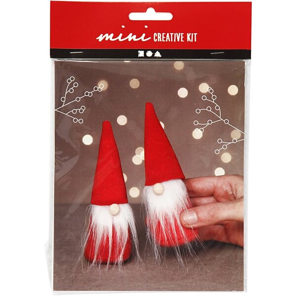 Creativ Company Creative mini kit, kerstkabouter, H: 12 cm, rood, 1 doos