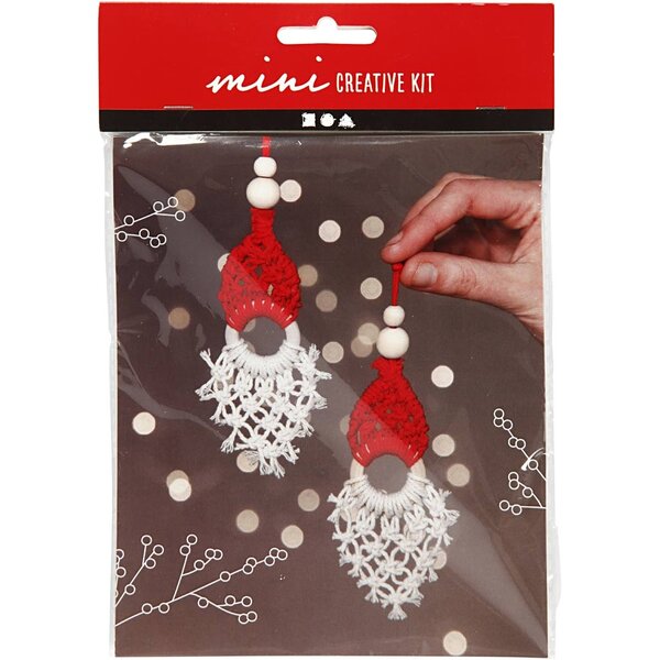 Creativ Company Creative mini kit, macramé elf, H: 14 cm, 1 doos