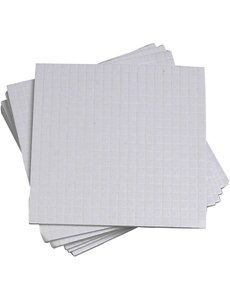  3D foam pads, afm 5x5 mm, dikte 1 mm, 10x400 stuk/ 1 doos