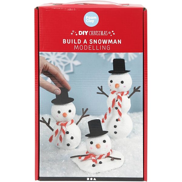 Foam Clay Maak een sneeuwpop, 1 set
