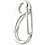 Creativ Company Sleutelhaak, L: 30 mm, B: 15 mm, verzilverd, 2 stuk/ 1 doos