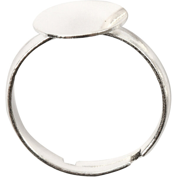 Creativ Company Ring voor de vinger, verzilverd, 15 stuk/ 1 doos