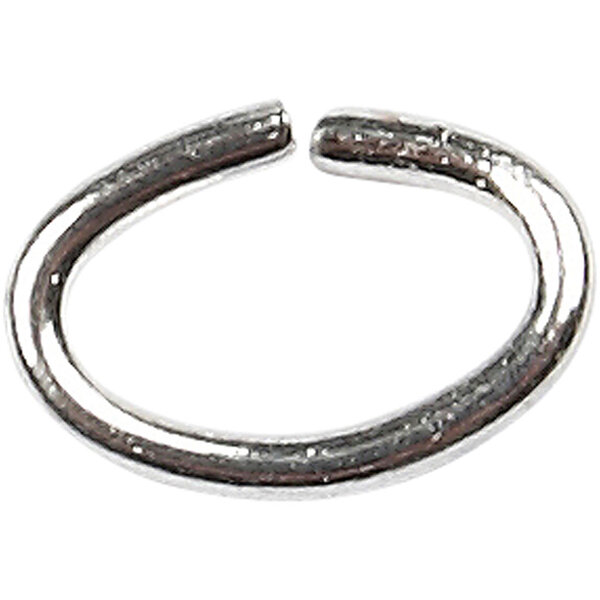 Creativ Company Ring, ovaal, dikte 0,7 mm, verzilverd, 50 stuk/ 1 doos