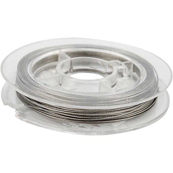 Creativ Company Sieradendraad, dikte 0,38 mm, zilver, 10 m/ 1 rol