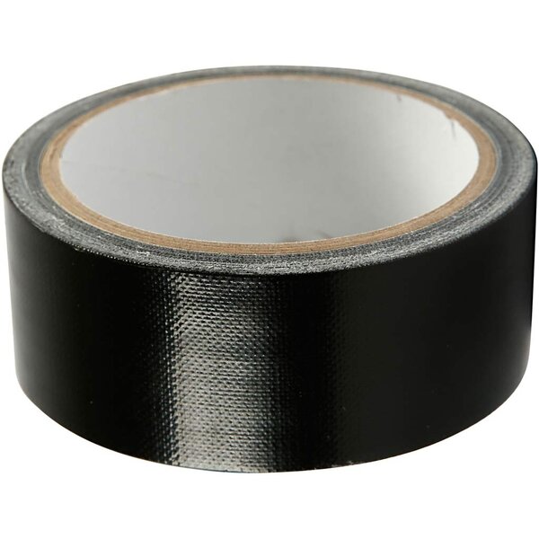 Creativ Company Canvas tape, B: 38 mm, zwart, 25 m/ 1 rol