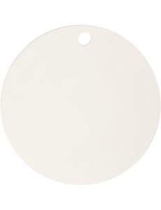  Label, d 15 cm, dikte 0,5 cm, wit, 1 stuk