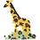 Onderplaat, eend, olifant, giraf, beer, paard en een vis, afm 10x11-13x16,5 cm, medium, 6 stuk/ 1 doos
