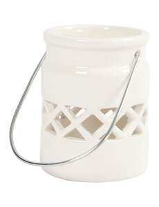 Creativ Company Lantaarn, H: 8 cm, d 6,2 cm, wit, 2 stuk/ 1 doos