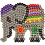 Onderplaat, eend, olifant, giraf, beer, paard en een vis, afm 10x11-13x16,5 cm, medium, 6 stuk/ 1 doos