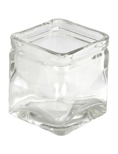 Creativ Company Vierkant glas, H: 5,5 cm, afm 5,5x5,5 cm, 12 stuk/ 1 doos