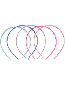 Creativ Company Haarbanden, B: 8 mm, diverse kleuren, 5 stuk/ 1 doos