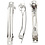Creativ Company Sierspeld, L: 8 cm, B: 8 mm, verzilverd, 30 stuk/ 1 doos