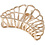 Creativ Company Haarspeldjes, L: 80 mm, B: 52 mm, verguld, 1 stuk