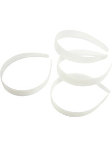 Creativ Company Haarbanden, B: 25 mm, wit, 5 stuk/ 1 doos