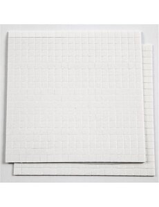  3D foam pads, afm 5x5 mm, dikte 1 mm, wit, 2x400 stuk, 2 vel/ 1 doos