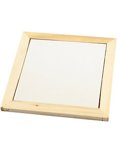 Creativ Company Onderzetter met houten lijst, afm 15x15 cm, 10 stuk/ 1 doos