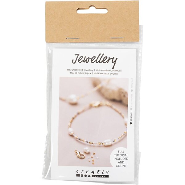 Creativ Company Mini Hobbyset Sieraden, Armband en ketting met sluiting, 1 doos