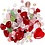 Creativ Company Glazen kralen, lieveheersbeestje, bladeren, harten, d 5-22 mm, gatgrootte 0,5-1,5 mm, diverse kleuren, 350 gr/ 1 doos