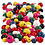Creativ Company Houten Kralen, d 8+10+12 mm, gatgrootte 2-2,5 mm, diverse kleuren, 175 gr, 400 ml/ 1 emmer