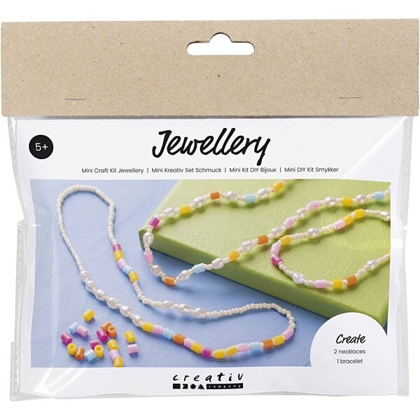 Creativ Company Mini Hobbyset Sieraden, Halskettingen en armband, diverse kleuren, 1 doos